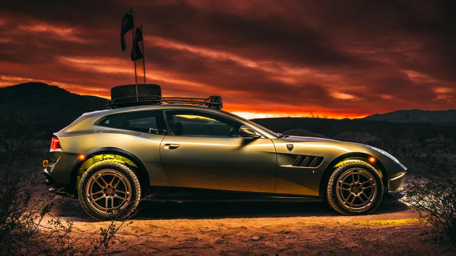 ELEVATO : 750 hp gücünde V12 motorlu, modifiye edilmiş, araziye uygun bir Ferrari GTC4 Lusso