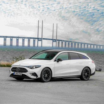Weltpremiere des Mercedes-Benz CLA Shooting Brake in Kopenhagen, 2025.  

World premiere of the Mercedes-Benz CLA Shooting Brake in Copenhagen, 2025.
